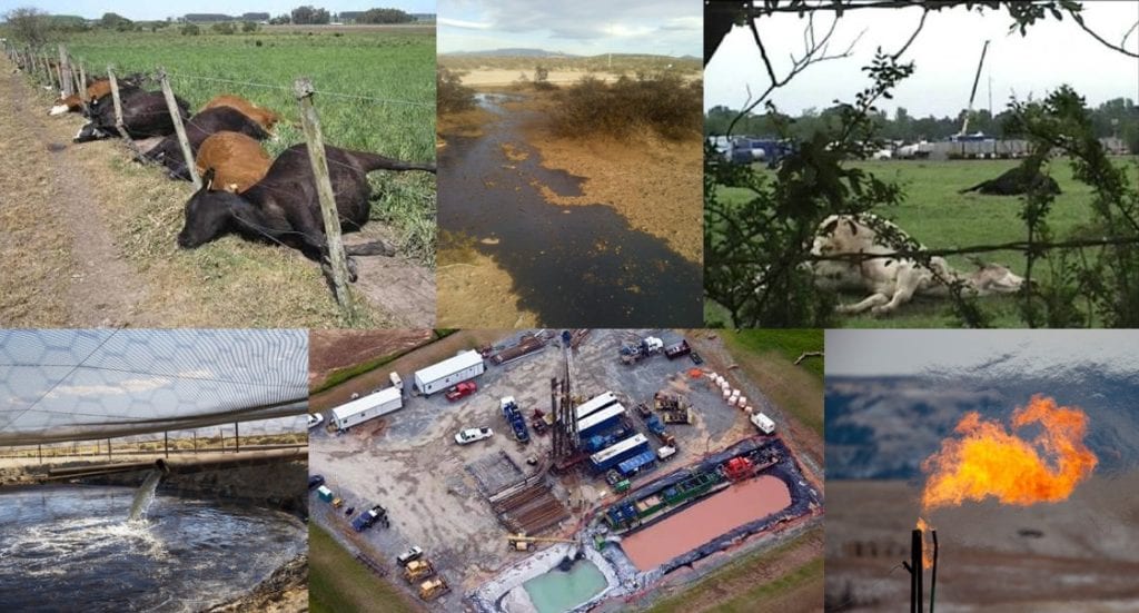 Os impactos da exploração do petróleo e gás de xisto por fracking são irreversíveis. Fotos: Internet