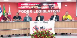 Mesa da Audiência Pública em Alagoinha/BA - 15/04/2024 - Crédito: Assessoria do vereador Thor de Ninha.